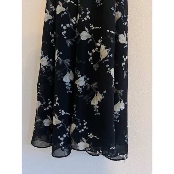 City Chic Floral V-Neck Midi Dress Womens 18 Whimsigoth Fairy Cottagecore Black - Picture 12 of 16